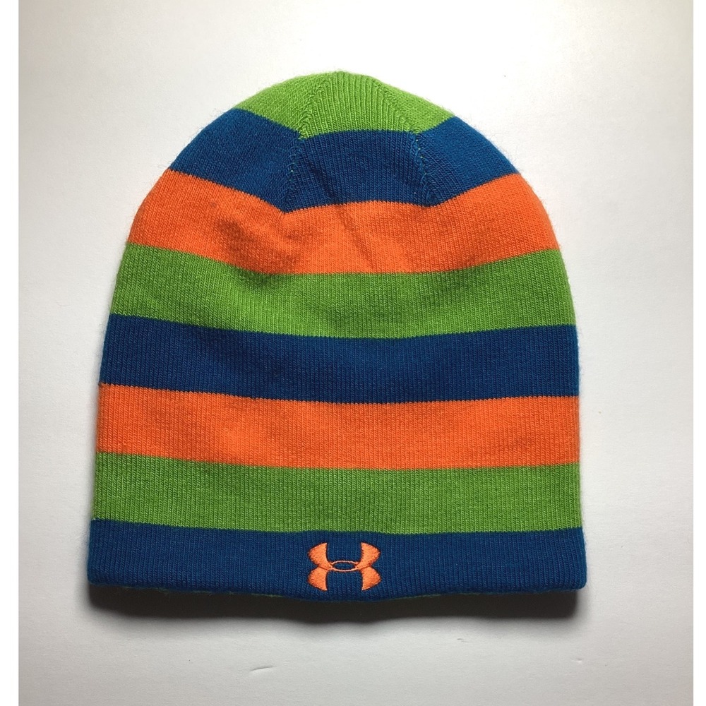 Under Armour Beanie Youth OSFA Blue Green Orange EUC